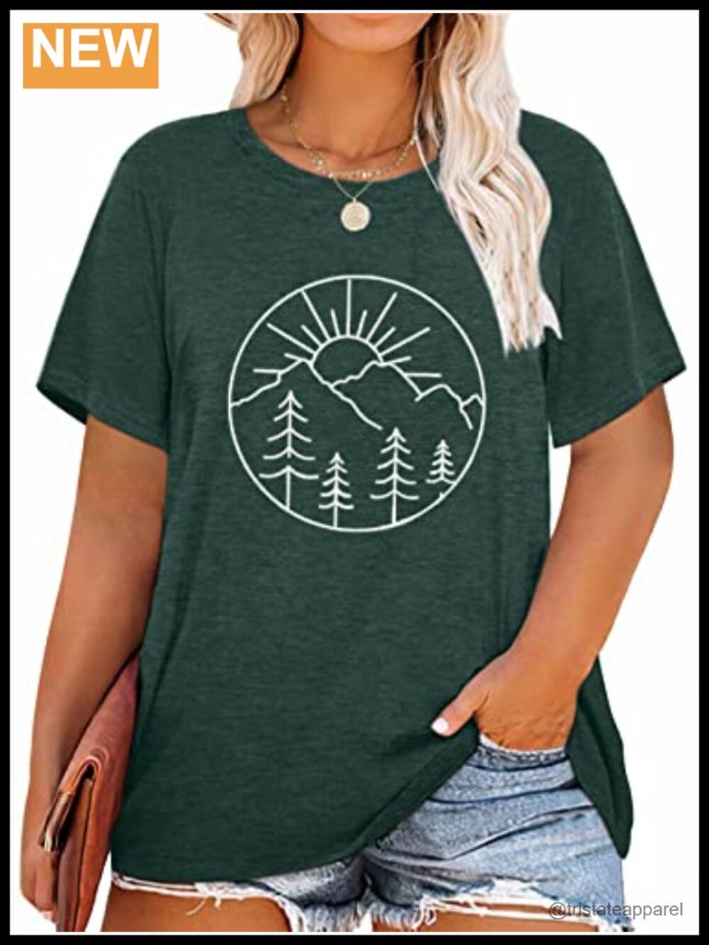 Plus Size Graphic T-Shirt Short Sleeve Crew Neck Casual Tee